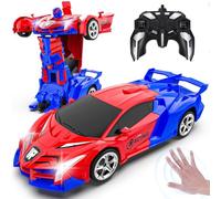 Yellcetoy Transform Juguete Coche Teledirigido, Spider Coche Robot con el Gesto de la Mano Sening Luz Intermitente Música y Efecto de Sonido, 2,4G RC Car con Baterías para Niños 3 4 5 6 7 8 9 10 Años