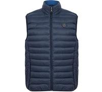 Yellin 2 Quilted Puffer Gilet with Fleece Lined Collar in Sky Captain Navy - Tokyo Laundry - L