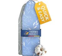 Yellocean Turbo Funda para Tabla de Planchar Apta 120x40, 120x45 y hasta 125x45 cm - Reflectante al Calor - fácil Montaje con elástico - Doble Acolchado | Talla M