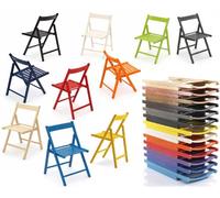 yelloo - Sillas de libro plegables plegables de color para ahorrar espacio, madera maciza de haya, para casa, cocina, jardín y camping, bar y restaurante, ligeras para ahorrar espacio para invitados