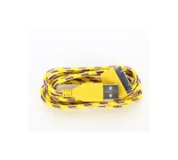 (Yellow,3M)Cable cargador de sincronización de datos USB de alta calidad cable de tela trenzada para 4 4s