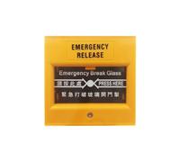 Yellow 86 Type Broken Glass Alarm Button/Fire Emergency Breaking Switch (809Y-Chinese and English)