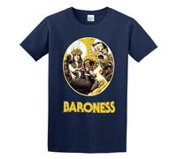 Yellow and Green Album by Baroness Trend Retro Fashionable Lazy Punk T-Shirt Navy XL