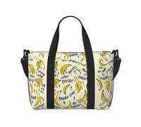 Yellow Banana (1) bolsa de viaje cruzada, 41 x 29 x 15 cm, bolsa de viaje para parte inferior de silla, bolsa de viaje, bolsa de noche, bolsa de mano unisex, Black, Talla única