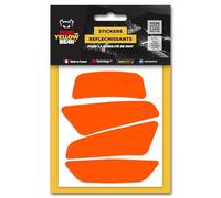 Yellow Bear© Easy Four Color, Kit de 4 pegatinas retro reflectantes reposicionables para casco de motocicleta, 3MTM Technology (naranja)