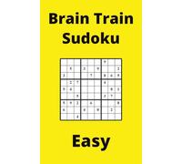 Yellow Brain Train Sudoku Book, 9x9 Puzzles, 100 Pages, 5x8, Easy
