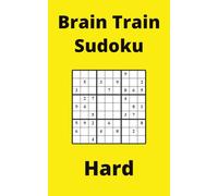 Yellow Brain Train Sudoku Book, 9x9 Puzzles, 100 Pages, 5x8, Hard