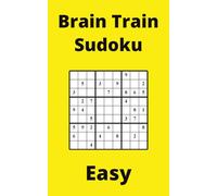 Yellow Brain Train Sudoku Book, 9x9 Puzzles, 150 Pages, 5x8, Easy
