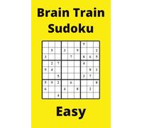 Yellow Brain Train Sudoku Book, 9x9 Puzzles, 250 Pages, 5x8, Easy