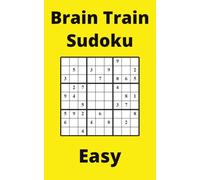 Yellow Brain Train Sudoku Book, 9x9 Puzzles, 300 Pages, 5x8, Easy
