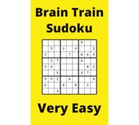 Yellow Brain Train Sudoku Book, 9x9 Puzzles, 300 Pages, 5x8, Very Easy