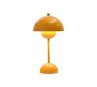 (Yellow)Bud-shaped table lamp, rechargeable in macaron colors, eye-protecting and energy-saving