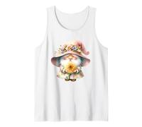 Yellow Buttercup Flower Graphic For Women Cute Spring GNOME Camiseta sin Mangas