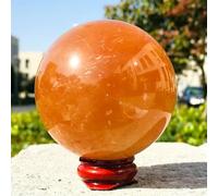 Yellow Calcite Quartz Sphere Crystal Ball Ornaments (Size : 400-500g)