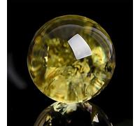 Yellow Crystal Ball Citrine Quartz Sphere,Round Crystal Ball with Stand,Rock Sphere Sculpture Figurine for Feng Shui,Divination,Witchcraft,8cm