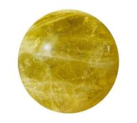 Yellow Crystal Ball Rough Stone Polished Seven Star Array Home Office Decoration Ornaments Crystal Crafts,Yellow,60~65mm