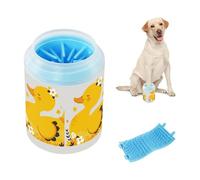Yellow Duck Art - Limpiador de pies de mascotas reutilizable con cepillo de masaje suave, cepillo de baño para perros y gatos
