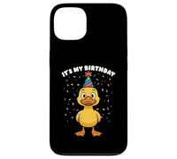 Yellow Duck It's My Birthday Party Hat Bday Boys Girls Kids Carcasa para iPhone 13