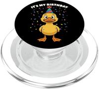 Yellow Duck It's My Birthday Party Hat Bday Boys Girls Kids PopSockets PopGrip para MagSafe