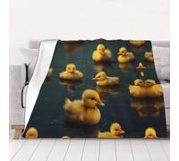 Yellow Duck - Manta de franela estampada de 40 x 30 pulgadas, manta de franela suave, perfecta para decoración de otoño para el hogar y viajes (30-80 pulgadas)