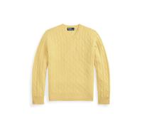 Yellow El jersey de cachemira en punto de ochos L