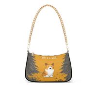 Yellow Forests All Is Well - Bolso cruzado de cuero con cadena para mujer, bolsos de mano para mujer para viajar