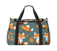 Yellow Fox - Bolsa de viaje de mano, diseño moderno, gran capacidad de almacenamiento, adecuada para viajes de negocios y viajes cortos, color negro, talla única
