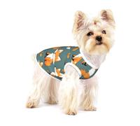 Yellow Fox - Chaleco de algodón con estampado completo para mascotas, ropa para perros y gatos, suave, elástico, transpirable, para mascotas