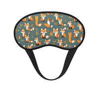 Yellow Fox - Máscara opaca para dormir, poliéster suave, antiluz, elegante, adecuada para hombres y mujeres, para el trabajo diario y viajes al aire libre.