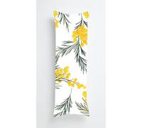 Yellow Fruit Body Pillow Case Cover 50x150cm, Long Backrest Cushion Pillow Protector with Zipper, Decorative Bedding Pillowcase, Soft Body Pillow Cover for Couch Bedroom Leaves