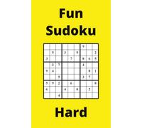 Yellow Fun Sudoku Book, 9x9 Puzzles, 200 Pages, 5x8, Hard