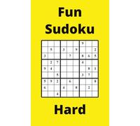 Yellow Fun Sudoku Book, 9x9 Puzzles, 250 Pages, 5x8, Hard