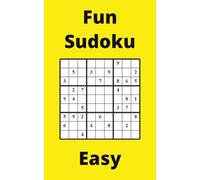 Yellow Fun Sudoku Book, 9x9 Puzzles, 50 Pages, 5x8, Easy