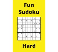 Yellow Fun Sudoku Book, 9x9 Puzzles, 50 Pages, 5x8, Hard