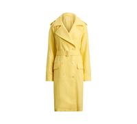 Yellow Gabardina de lino de doble botonadura 46