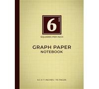 Yellow Graph Paper Notebook - 6 Squares Per Inch: High-Precision Engineering & Math Grid Notebook | Professional Graph Paper for STEM, Technical Drawing & Detailed Planning