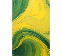 Yellow Green Abstract: Hardcover Lined Journal for Writing, Journaling, and Daily Reflection - 185 Pages from Pass Productions