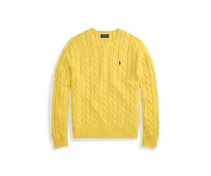 Yellow Jersey de algodón en punto de ochos M
