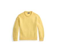 Yellow Jersey de lana con cuello redondo L