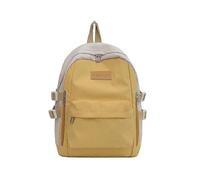 (Yellow)Junior High School Students Schoolbag Design Sense Niche Backpack Middle School Students