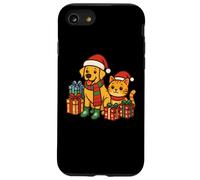 Yellow Lab Cat Labrador Christmas Dog Santa Hat Pijama Kitty Carcasa para iPhone SE (2020) / 7/8