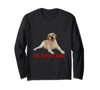 Yellow Lab Did You Say Ball Labrador Lover Dog Pet Dueño Manga Larga
