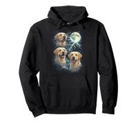 Yellow Labrador Retriever Moon Dog Lover Sudadera con Capucha