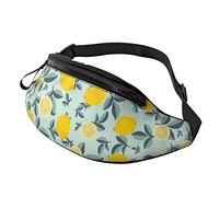 Yellow Lemon and Half Lemon Casual Fanny Riñonera para Hombres Mujeres Cinturón Ajustable Riñonera para Viajar Senderismo Ciclismo Correr Festival Rave