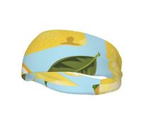 Yellow Lemon The ArtsHair Bandas para el cabello para hombres y mujeres Diadema para correr Diadema transpirable Gimnasio