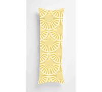 Yellow Line Body Pillow Case Cover 50x135cm, Long Backrest Cushion Pillow Protector with Zipper, Decorative Bedding Pillowcase, Soft Body Pillow Cover for Couch Bedroom Vibrant Pattern