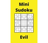 Yellow Mini Sudoku Book, 9x9 Puzzles, 300 Pages, 5x8, Evil