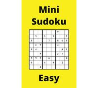 Yellow Mini Sudoku Book, 9x9 Puzzles, 50 Pages, 5x8, Easy
