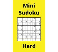 Yellow Mini Sudoku Book, 9x9 Puzzles, 50 Pages, 5x8, Hard