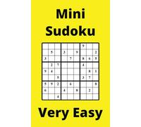 Yellow Mini Sudoku Book, 9x9 Puzzles, 50 Pages, 5x8, Very Easy